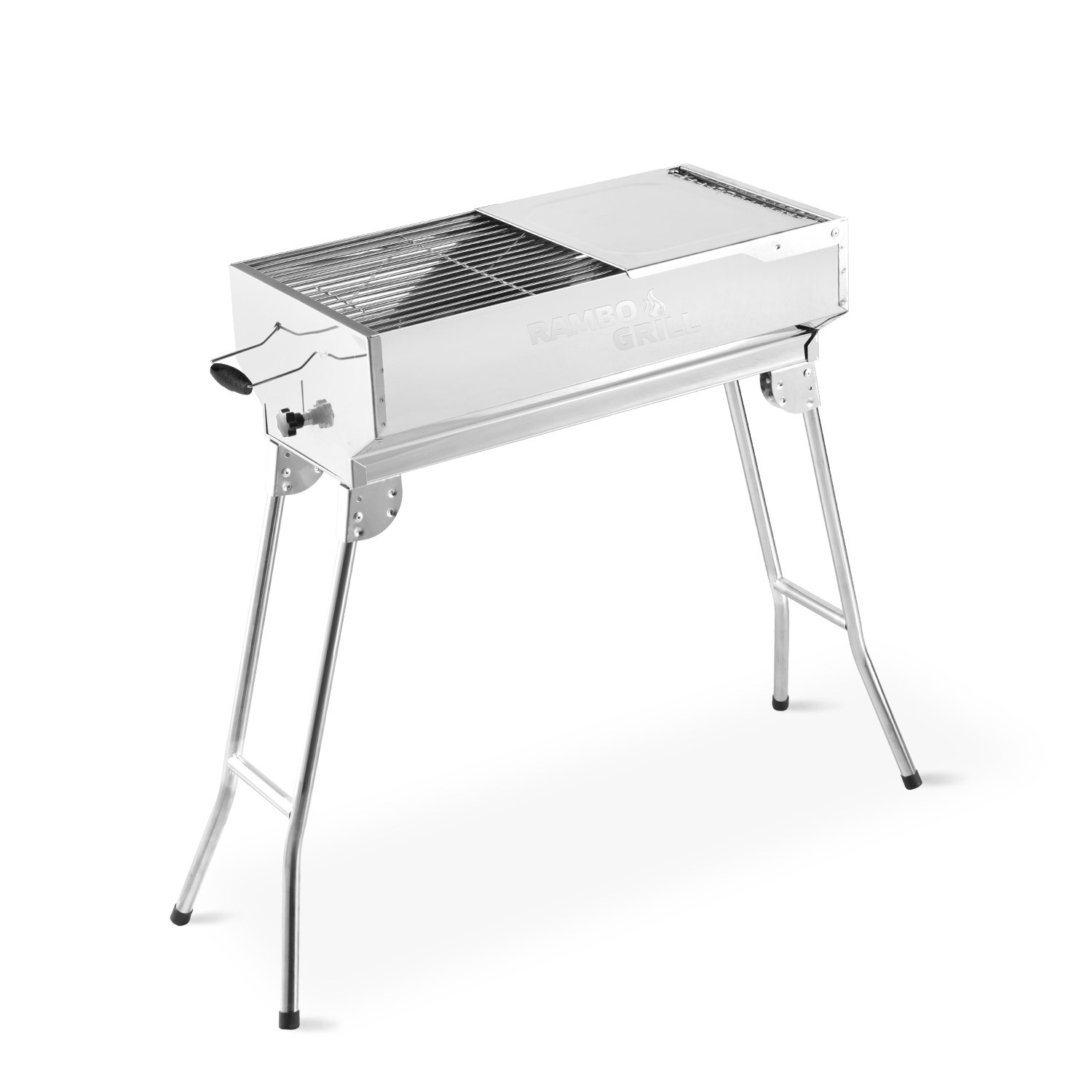 Rambo Grill Argos - hochwertiger Holzkohlegrill aus Edelstahl