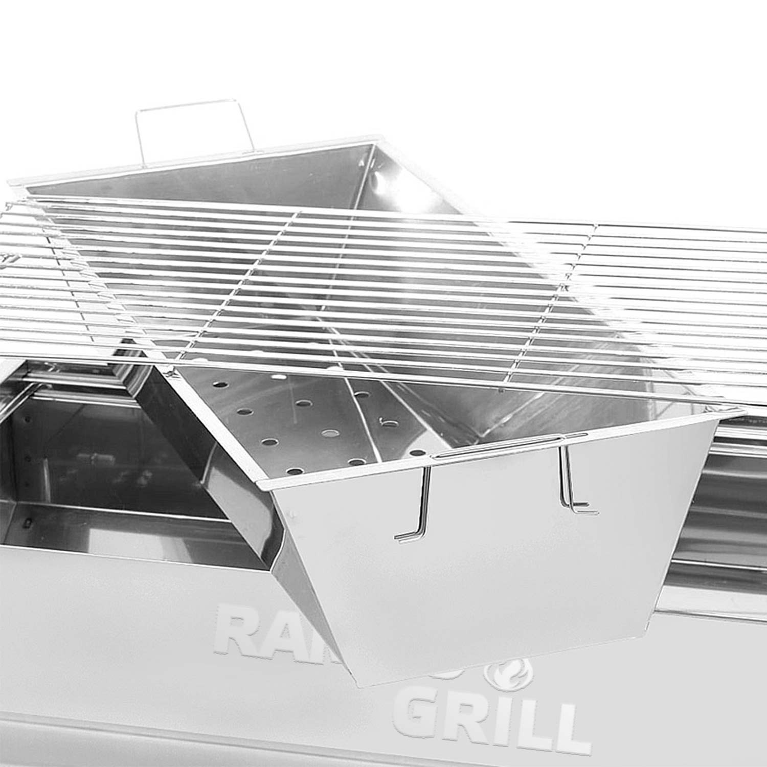 Rambo Grill Argos - hochwertiger Holzkohlegrill aus Edelstahl